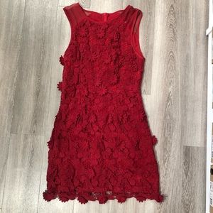 Urban Outfitters red lace dress
